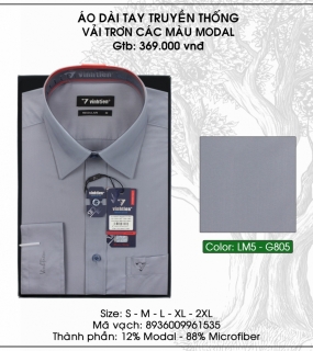 Áo Dài Tay Truyền Thống Vải Trơn Các Màu Modal - G805