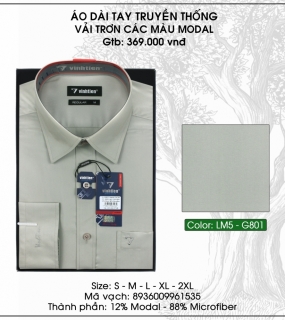 Áo Dài Tay Truyền Thống Vải Trơn Các Màu Modal - G801