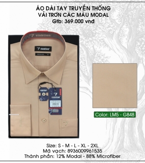 Áo Dài Tay Truyền Thống Vải Trơn Các Màu Modal - G848