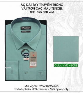 Áo Dài Tay Truyền Thống Vải Trơn Các Màu Tencel - G502
