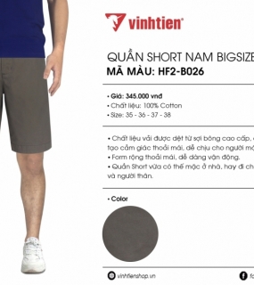 Quần Short Kaki Vải Dù - B026